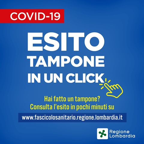 Regione Lombardia - Esito tampone COVID-19 in un click