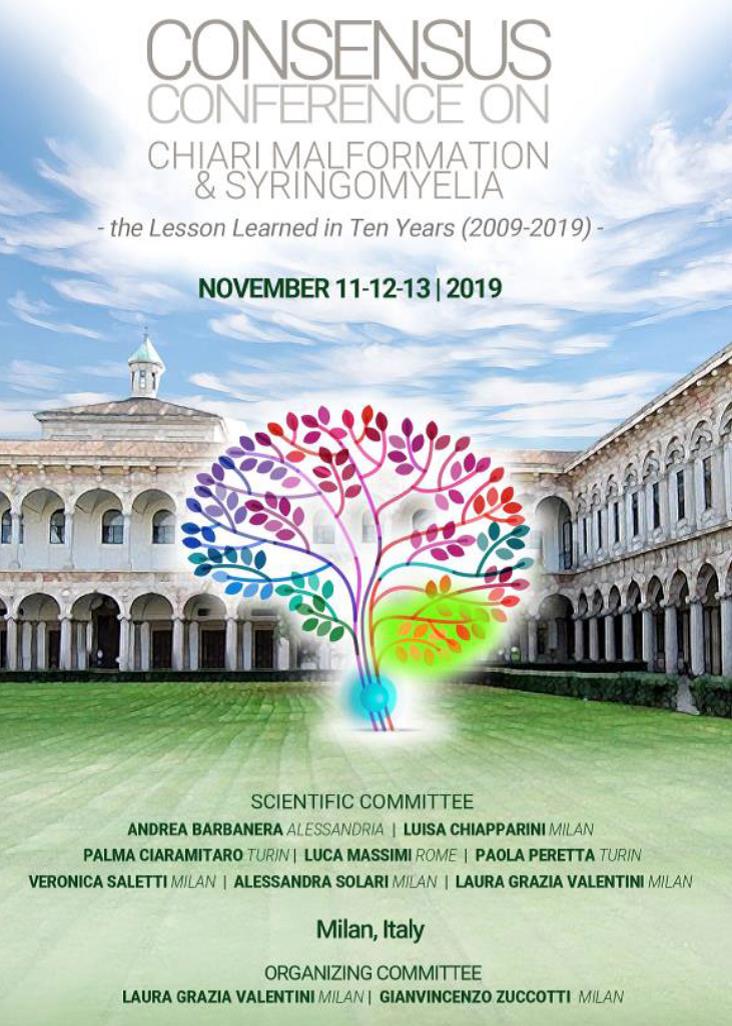 11-13 novembre 2019 - CONSENSUS CONFERENCE SULLA MALFORMAZIONE DI CHIARI E LA SIRINGOMIELIA La lezione Imparata in 10 Anni