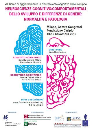 13-15 novembre - Neuroscienze cognitivo/comportamentali dello sviluppo e differenze di genere: normalità e patologia