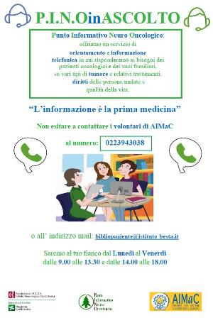 Il Punto Informativo Neuro Oncologico – P.I.N.O. in ASCOLTO