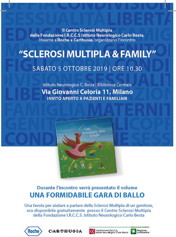 Sabato 5 ottobre - SCLEROSI MULTIPLA & FAMILY- GENITORIALITA’ E MEDICINA