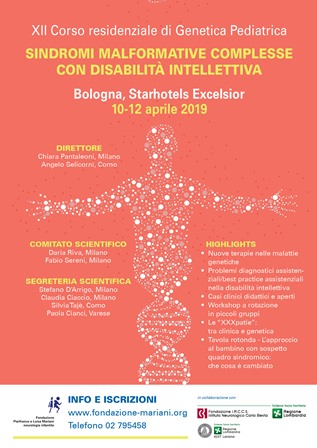 Fondazione Mariani - Corso “Sindromi malformative complesse con disabilità intellettiva”