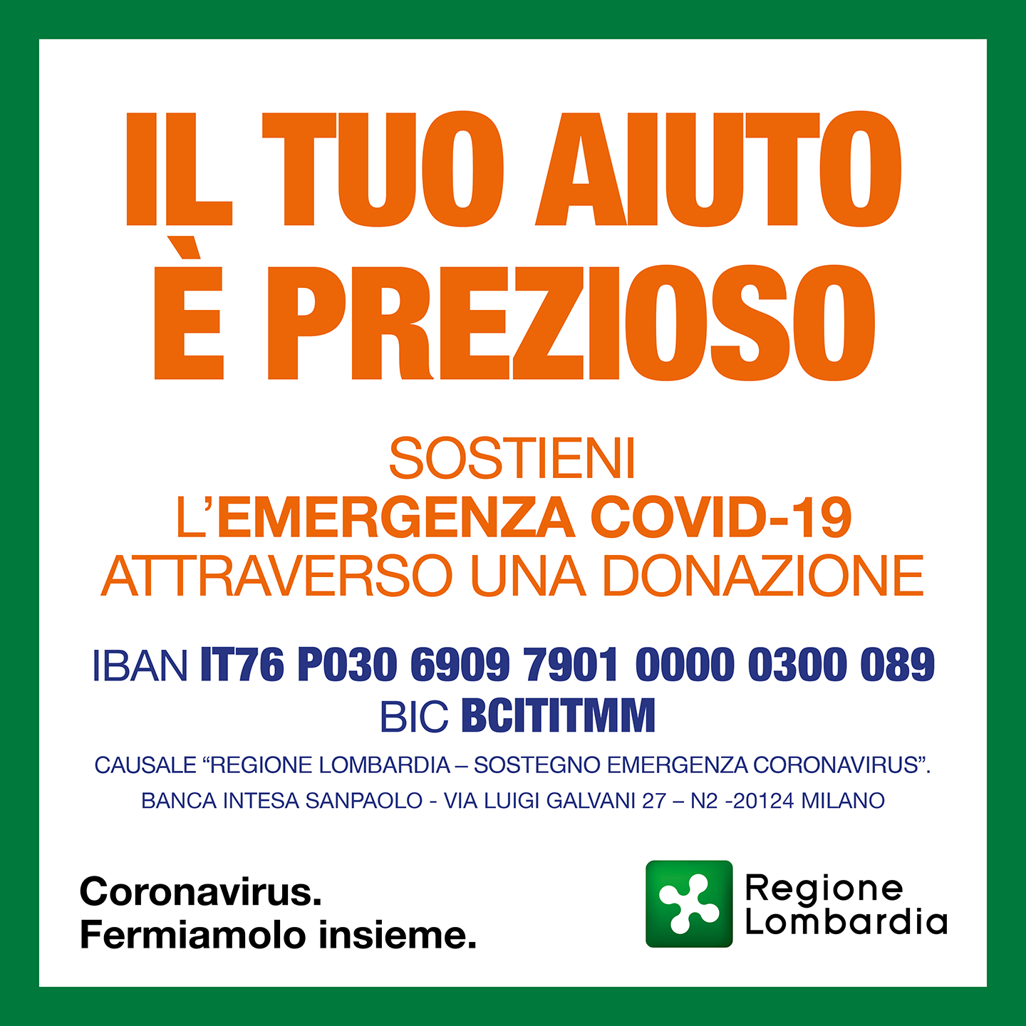 IL TUO AIUTO E’ PREZIOSO - CAMPAGNA RACCOLTA FONDI